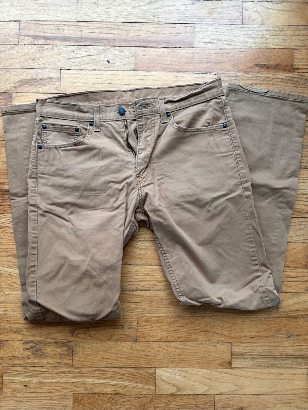 Levi's 505 Slim Straight Tan Jeans